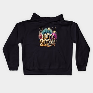 Happy New Year 2024 Kids Hoodie